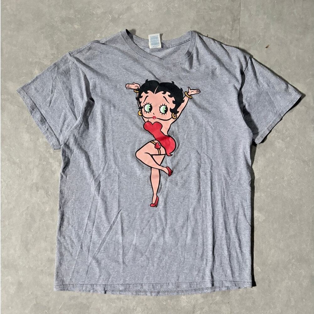 90's Vintage Betty Boop Grey T-Shirt -L